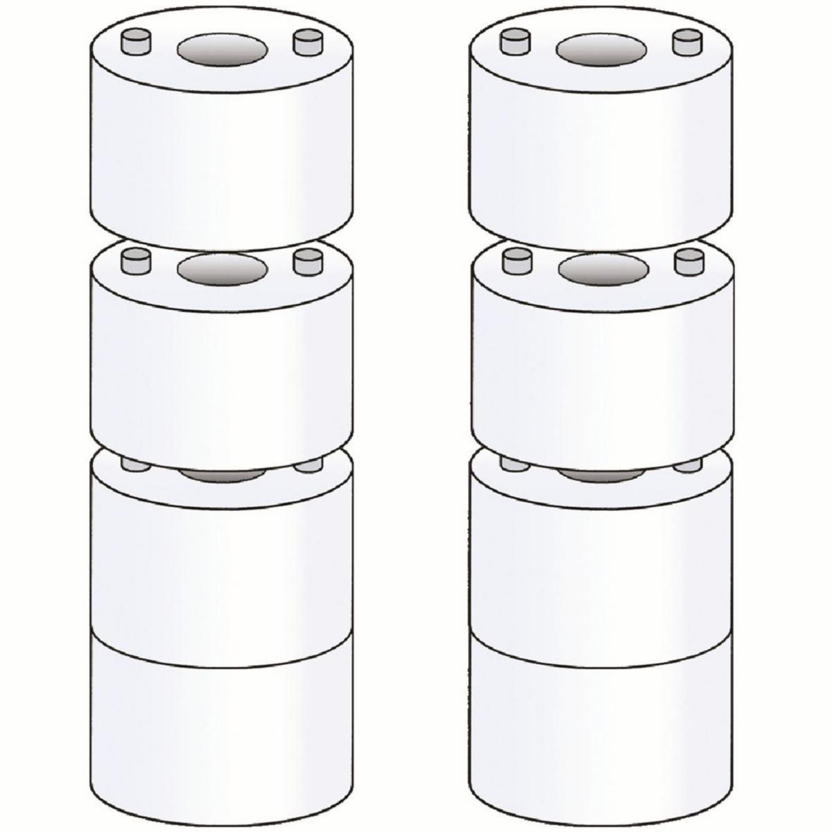 Stapelbara väggdistanser, Alarmtech - VÄGGDISTANS Q10x6 mm fp=40 Tillbehör