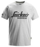 T-SHIRT SNICKERS 2590 LOGO GRÅMELERAD STL M