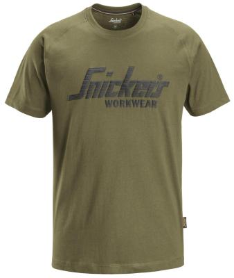 T-SHIRT SNICKERS 2590 LOGO GRÖN STL 2XL