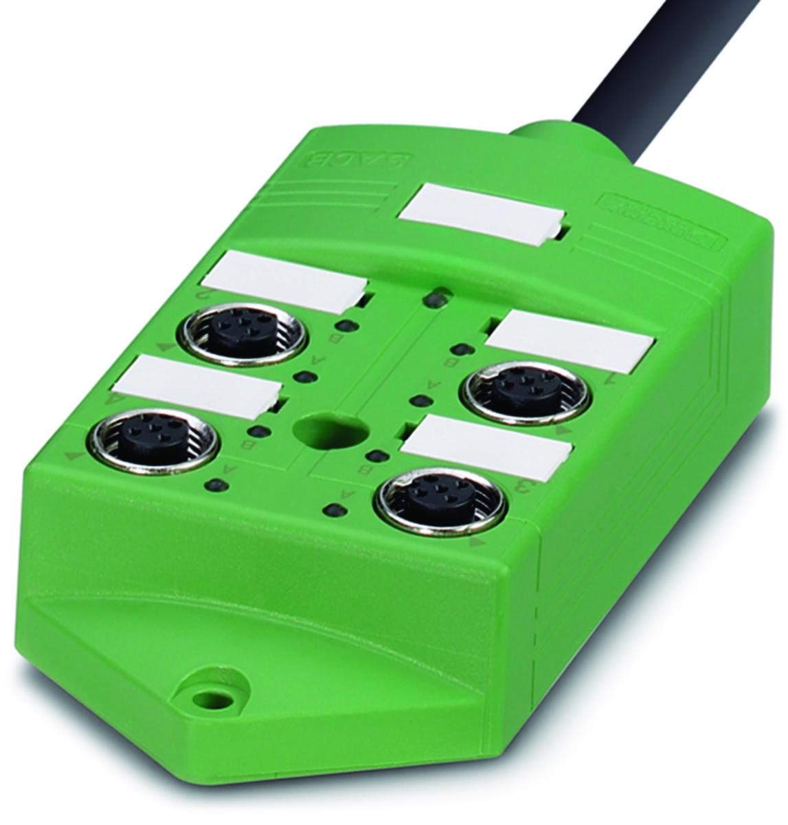 Splittbox M12 - SPLITTBOX M12X4 5M PUR SACB-4/ 4-L- 5.0PUR SCO