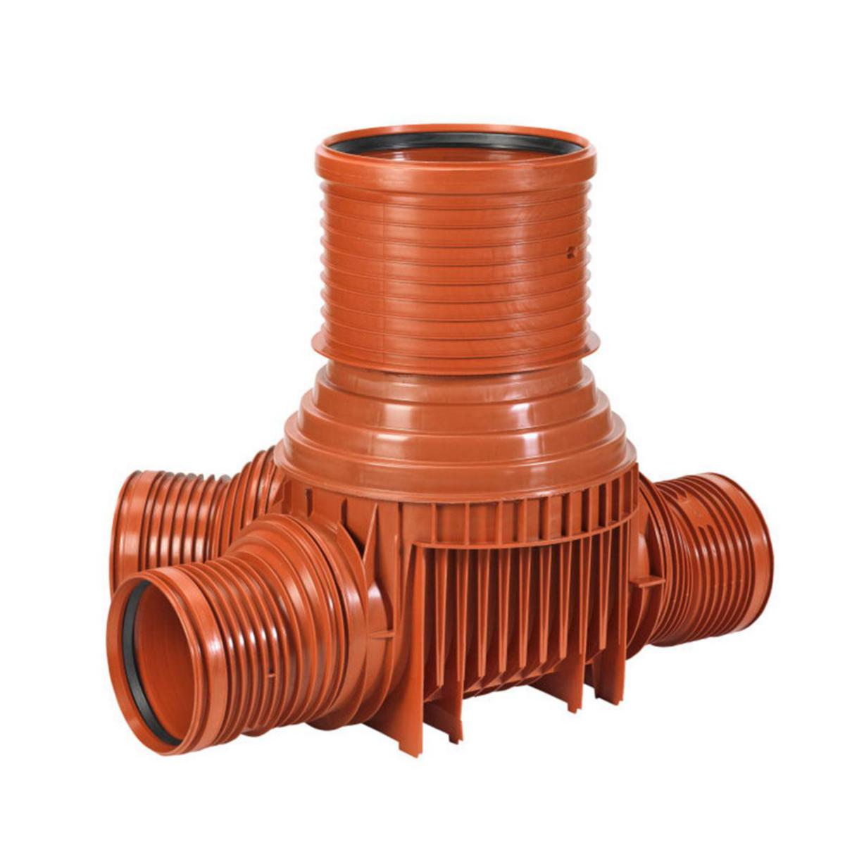 Tillsynsbrunn, Uponor, avgrening höger - 400X200 TILLSYNSBRUNN PP AVGR HÖGER, UPONOR