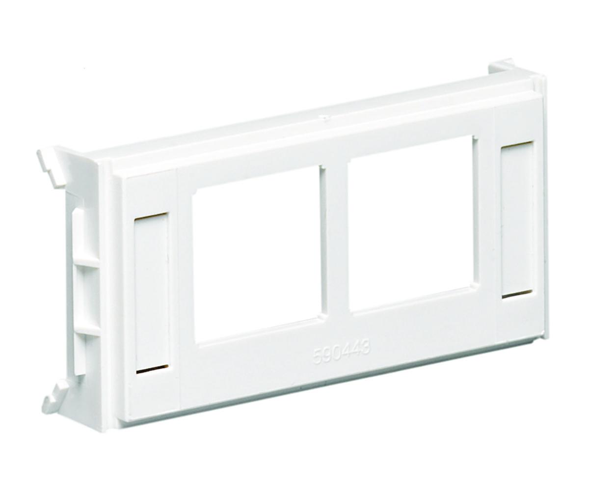 Monteringsbrickor för Actassi kontaktdon, - BRICKA CYB-DP 2xRJ45 LEXCOM 5971740 VIT