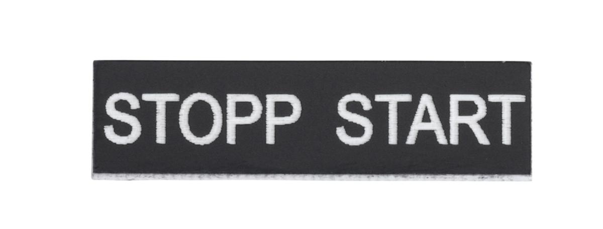 Märkt skylt ZBY, svart - SKYLT ZBY02766 STOPP-START
