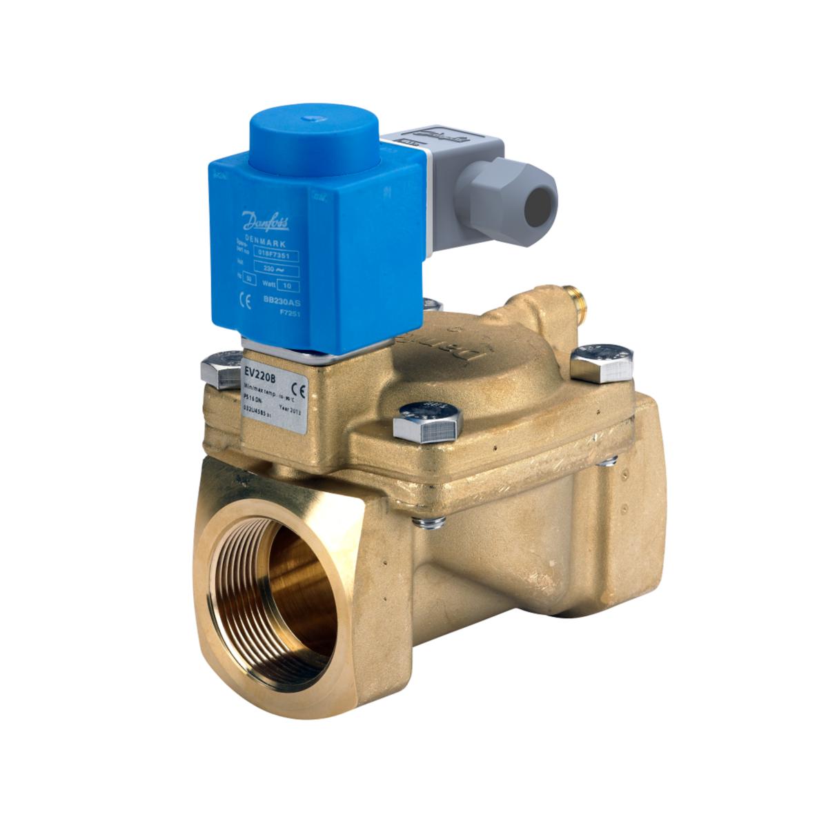 Magnetventil EV220B__B, NC 230V, Danfoss - EV220B25B DN25 230V AC NC DANFOSS MAGNETVENTIL KVS 11