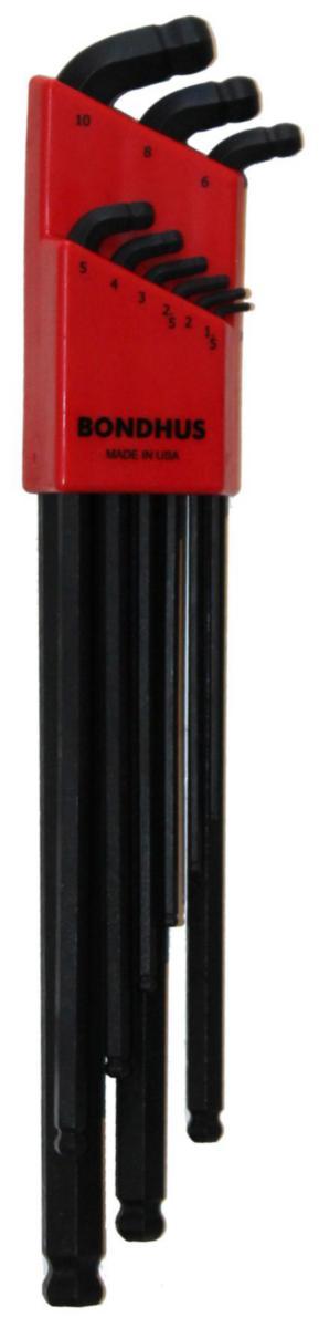 Vinkelnyckelsats Bondhus SDBLX9M - VINKELNYCKELSATS BONDHUS STUBB SDBLX9M 1,5-10MM 100GR
