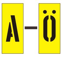 Märksystem H25, Gula med svarta bokstäver