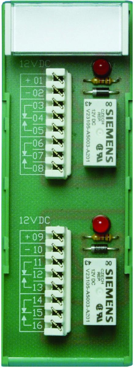 Reläplint 12VDC  för för montering på din-skena - RELÄPLINT 12 VDC DIN SL 8163.01