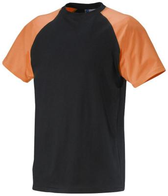 T-SHIRT MONZA SVART/ORANGE L