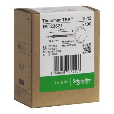 METALLKLAMMER TKK THORSMAN 8-12 STÅLSPIK 2.1X25MM 100ST