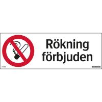 Förbudsskyltar "Rökning och eld"