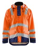 REGNJACKA BLK 4302-2003 ORANGE/MBLÅ VARSEL KL3 STL 4XL