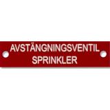 Sprinklerskyltar