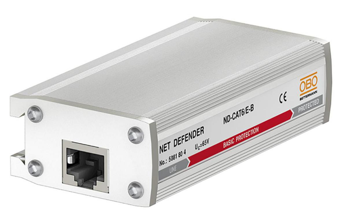 Överspänningsskydd Nätverksskydd Cat6/CCTV RJ45 - NÄTVERKSSKYDD CAT6/CCTV RJ45 ND-CAT6/E-B
