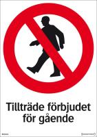 Förbudsskyltar "Tillträde förbjudet"