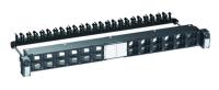 Patchpanel 19" vinklad 1HE för 24 st RJ45 S-One DPM