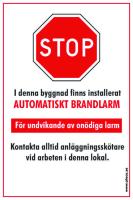 Dekal Auto Stopp Brandlarm