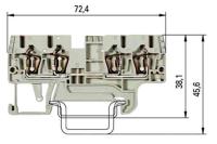 Dubbelplint 2+2 2,5 mm²